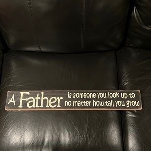 Father Wood sign farm style 24x3 EUC